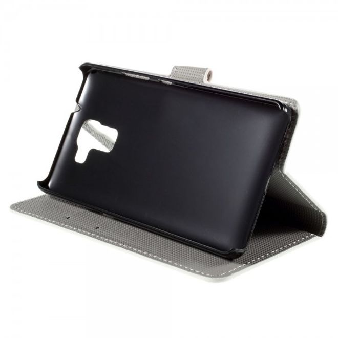 Huawei Honor 7 Leder Case mit pinken Blumen