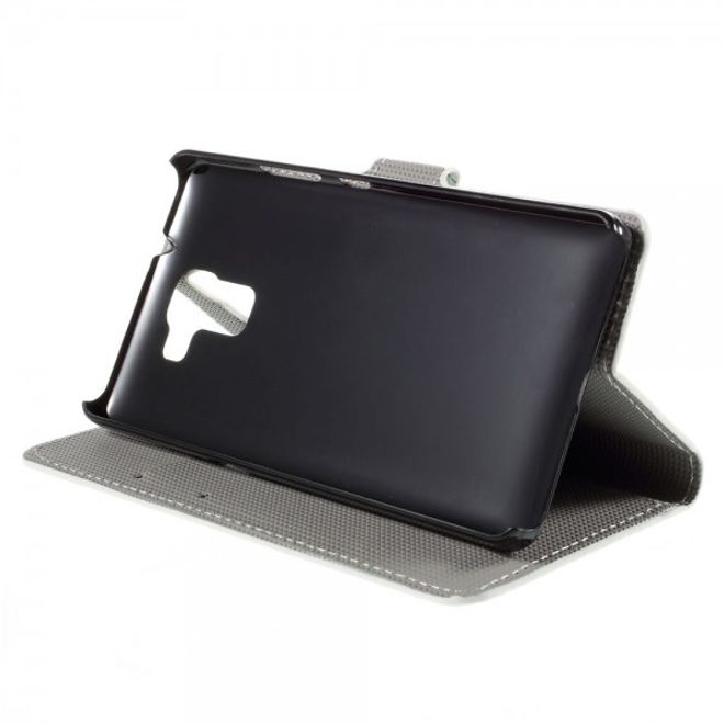 Huawei Honor 7 Leder Case mit Schmetterlingen und Kreisen