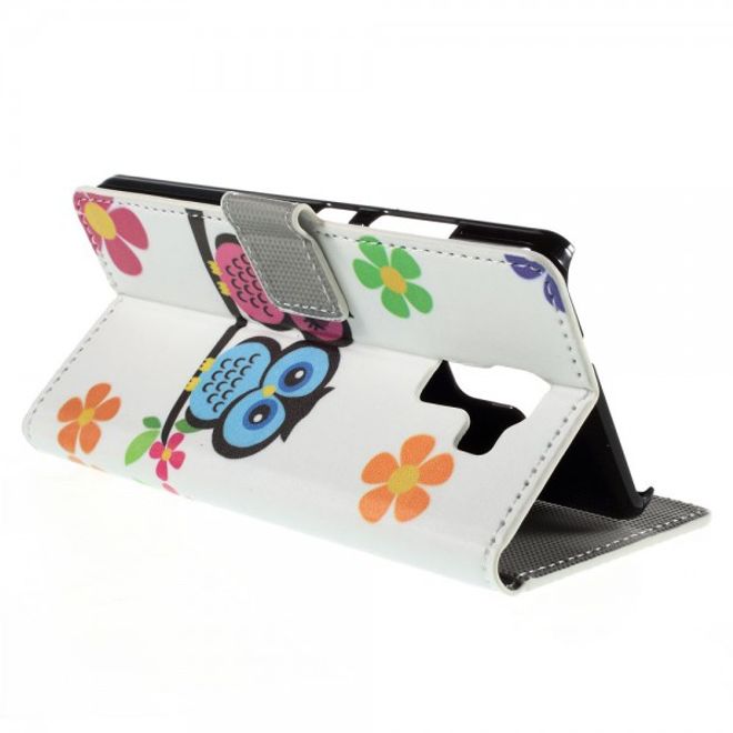 Huawei Honor 7 Leder Case mit verliebtem Eulenpärchen