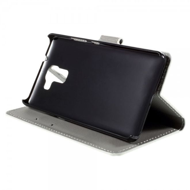 Huawei Honor 7 Leder Case mit wunderschönem, blauem Schmetterling