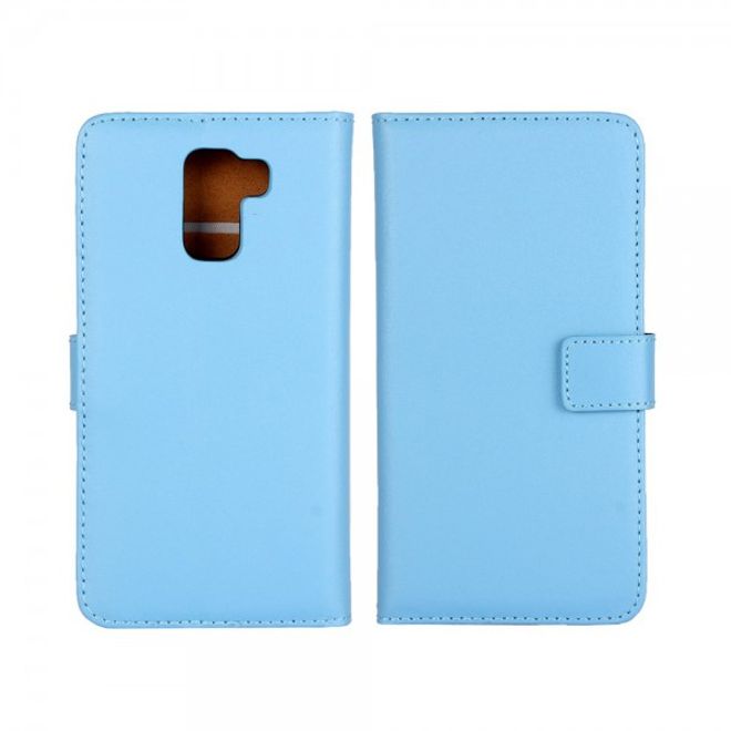 Huawei Honor 7 Echtes Spaltleder Case mit Standfunktion - blau