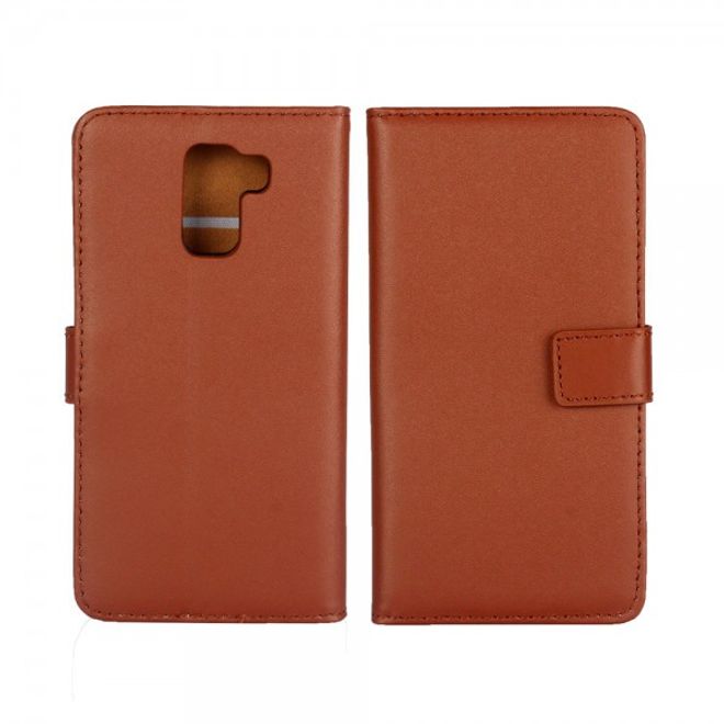 Huawei Honor 7 Echtes Spaltleder Case mit Standfunktion - braun