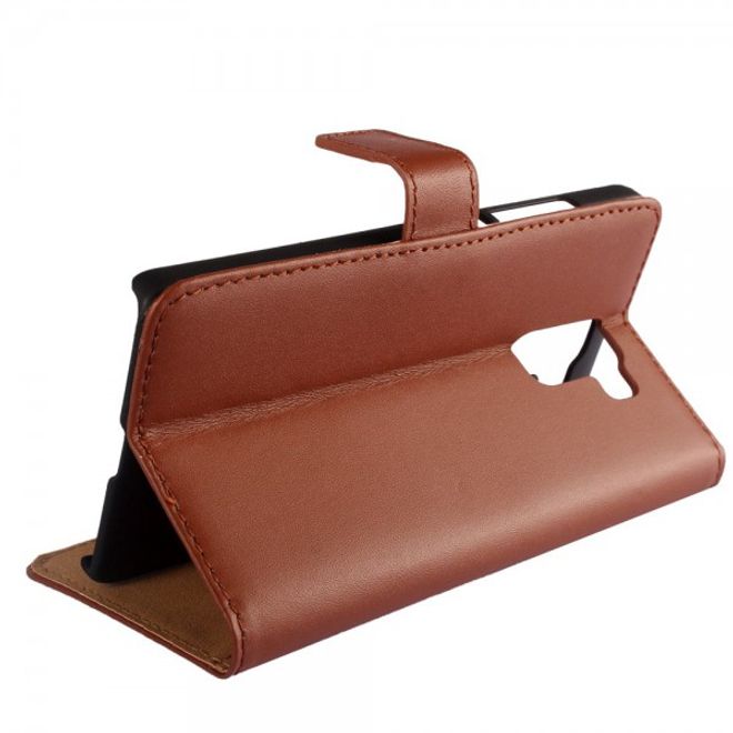 Huawei Honor 7 Echtes Spaltleder Case mit Standfunktion - braun