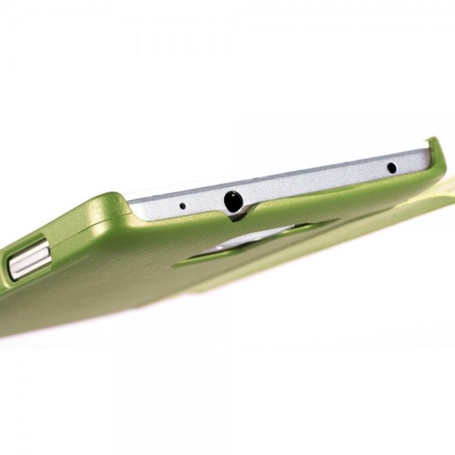 Huawei Honor 7 Texturiertes Leder Flip Case mit zwei Fenstern - grün