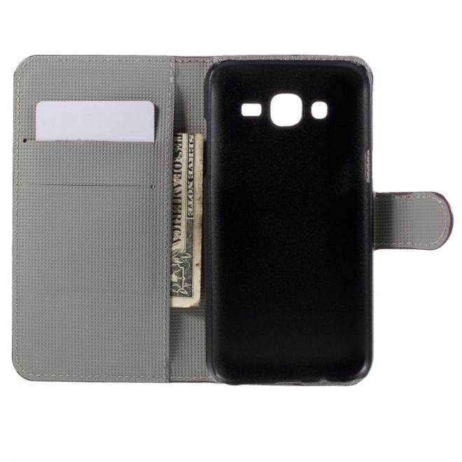 Samsung Galaxy J5 Leder Case mit Meteorschauer