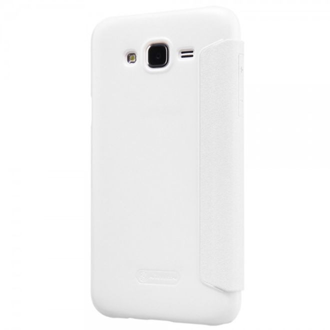 Samsung Galaxy J5 Nillkin Sparkle Series Leder Case - weiss