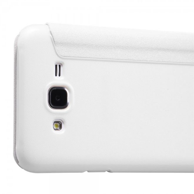Samsung Galaxy J5 Nillkin Sparkle Series Leder Case - weiss