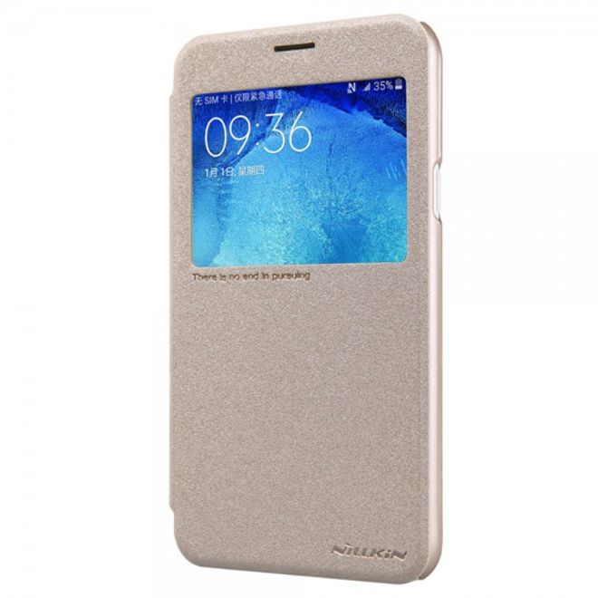 Samsung Galaxy J5 Nillkin Sparkle Series Leder Case - champagnerfarben