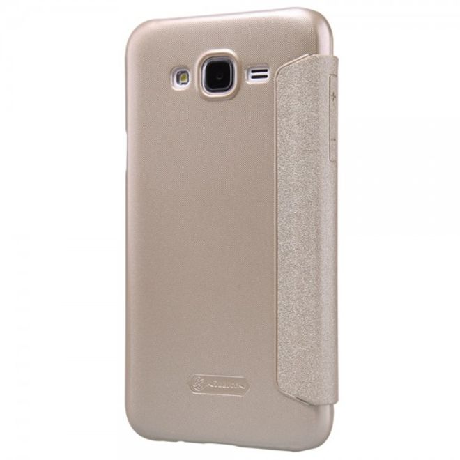 Samsung Galaxy J5 Nillkin Sparkle Series Leder Case - champagnerfarben