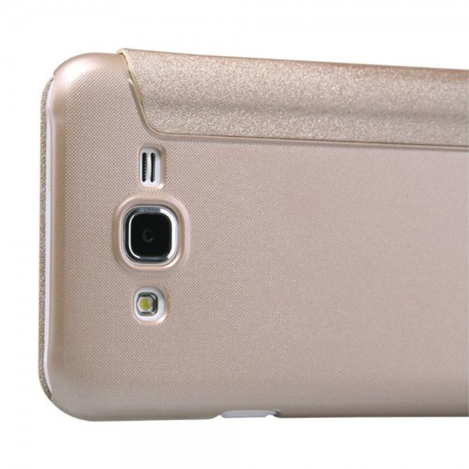 Samsung Galaxy J5 Nillkin Sparkle Series Leder Case - champagnerfarben