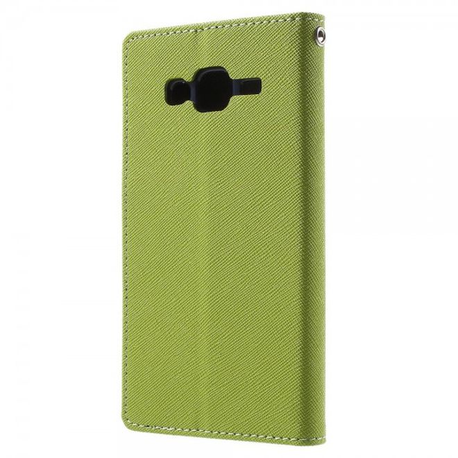 Goospery - Samsung Galaxy J5 (2015) Hülle - Handy Bookcover - Fancy Diary Series - lime/navy