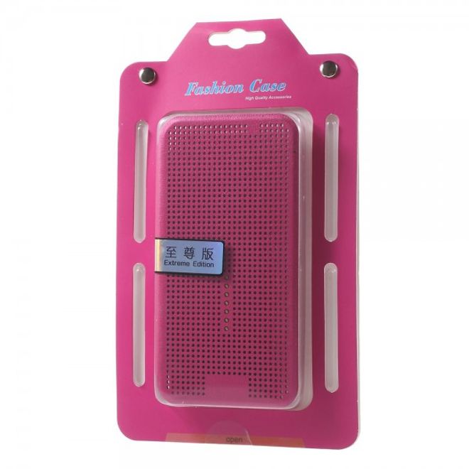 Samsung Galaxy J5 Dot View Leder Smart Case - rosa
