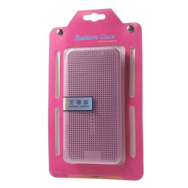 Samsung Galaxy J5 Dot View Leder Smart Case - pink