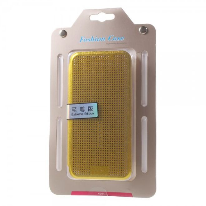 Samsung Galaxy J5 Dot View Leder Smart Case - gold
