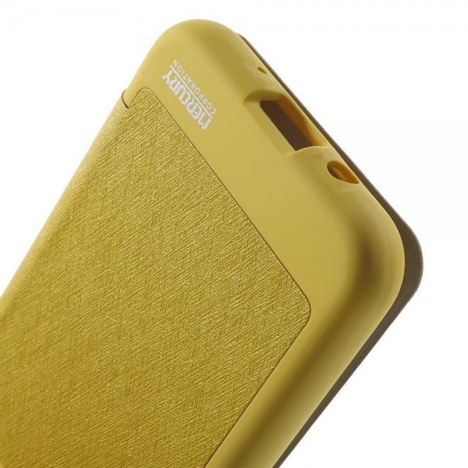 Goospery - Samsung Galaxy J5 (2015) Hülle - Handy Plastik Bookcover - WOW Bumper Series - gelb