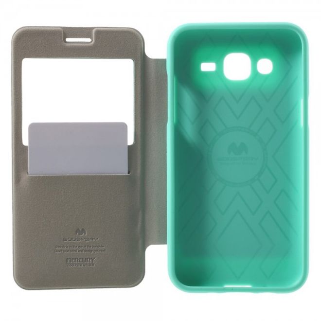 Goospery - Samsung Galaxy J5 (2015) Hülle - Handy Plastik Bookcover - WOW Bumper Series - mint