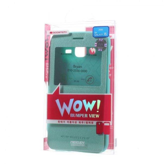 Goospery - Samsung Galaxy J5 (2015) Hülle - Handy Plastik Bookcover - WOW Bumper Series - mint