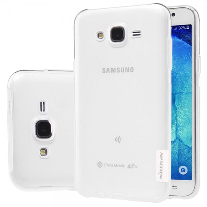 Samsung Galaxy J5 Nillkin Nature Elastisches Plastik Case - weiss