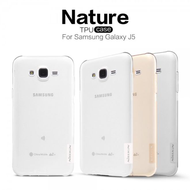 Samsung Galaxy J5 Nillkin Nature Elastisches Plastik Case - weiss