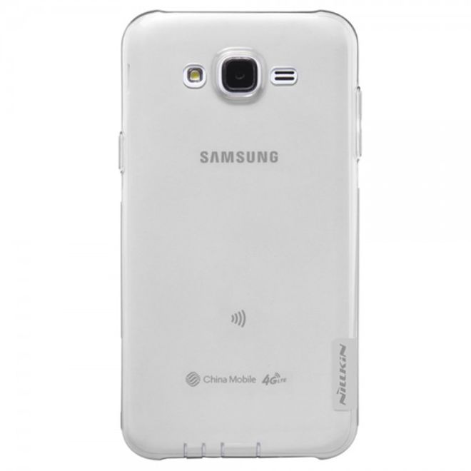 Samsung Galaxy J5 Nillkin Nature Elastisches Plastik Case - grau