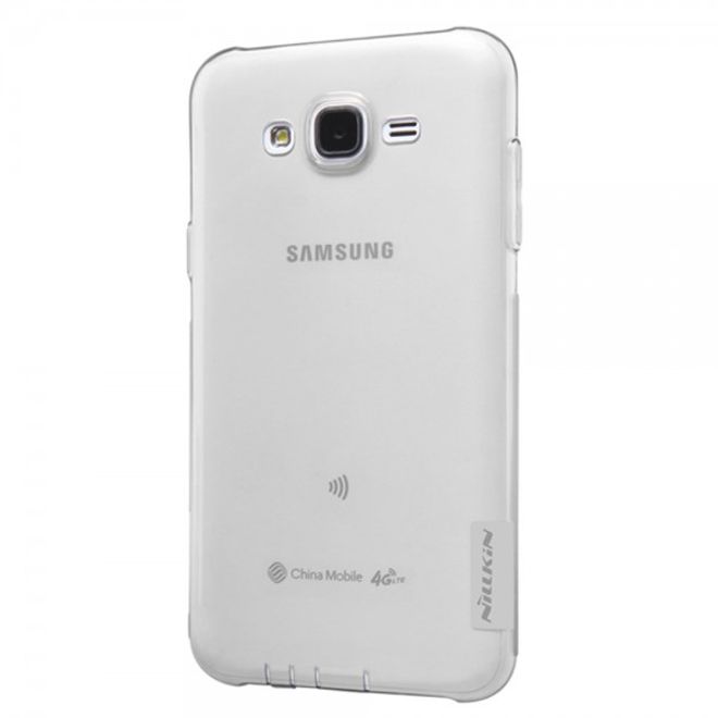 Samsung Galaxy J5 Nillkin Nature Elastisches Plastik Case - grau