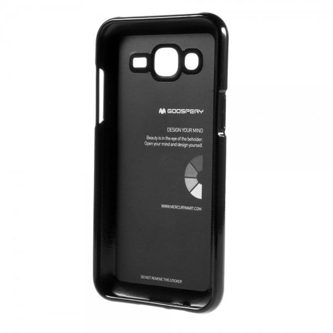 Goospery - Samsung Galaxy J5 (2015) Handy Hülle - TPU Soft Case - Pearl Jelly Series - schwarz