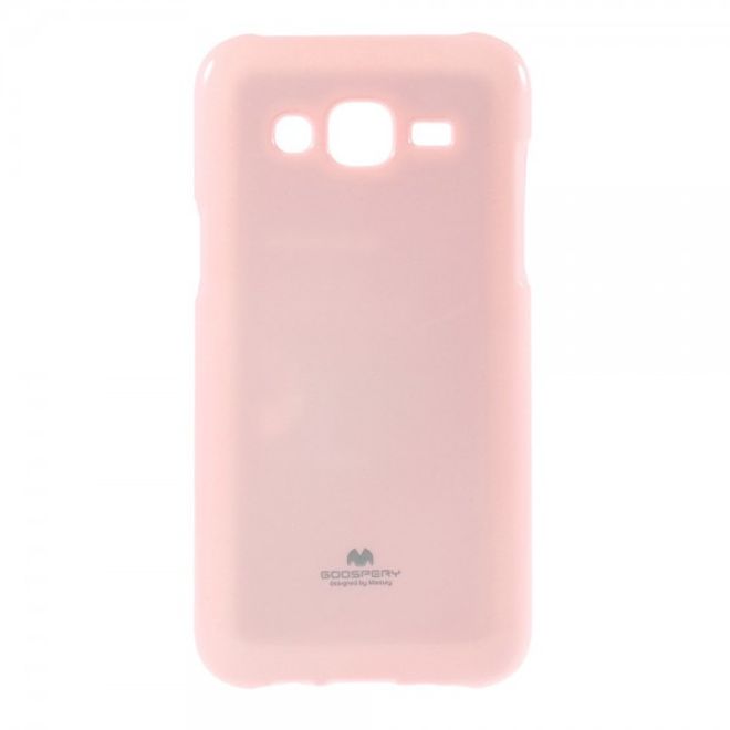 Goospery - Samsung Galaxy J5 (2015) Handy Hülle - TPU Soft Case - Pearl Jelly Series - rosa