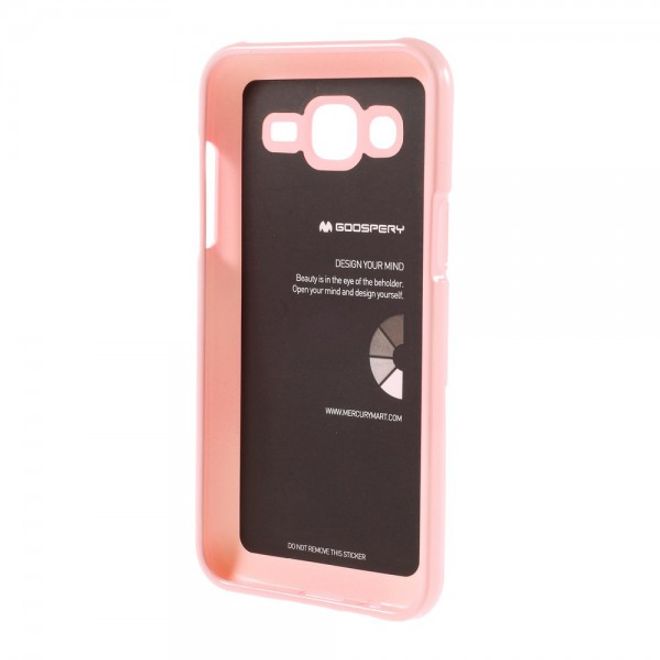 Goospery - Samsung Galaxy J5 (2015) Handy Hülle - TPU Soft Case - Pearl Jelly Series - rosa
