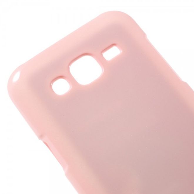 Goospery - Samsung Galaxy J5 (2015) Handy Hülle - TPU Soft Case - Pearl Jelly Series - rosa