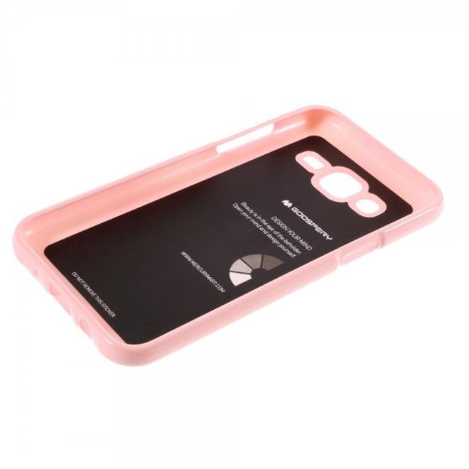 Goospery - Samsung Galaxy J5 (2015) Handy Hülle - TPU Soft Case - Pearl Jelly Series - rosa