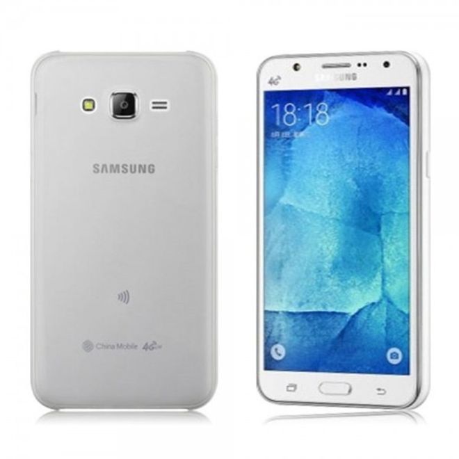 Samsung Galaxy J5 Ultradünnes, elastisches Plastik Case von Pudini - transparent