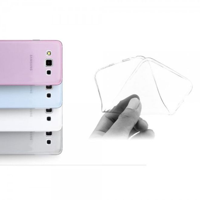 Samsung Galaxy J5 Ultradünnes, elastisches Plastik Case von Pudini - transparent