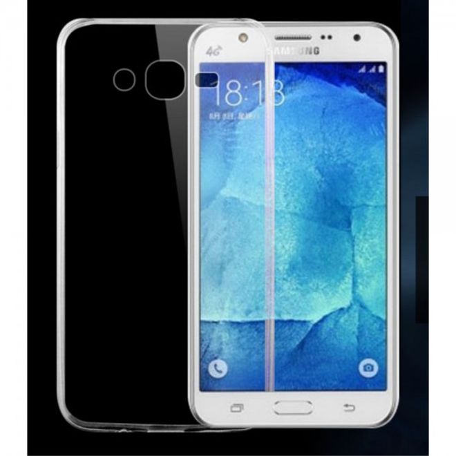 Samsung Galaxy J5 Ultradünnes, elastisches Plastik Case von Pudini - transparent