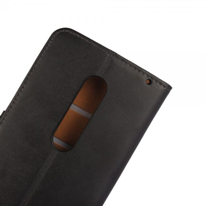 Motorola Moto X Play Echtes Spaltleder Case mit Standfunktion - schwarz