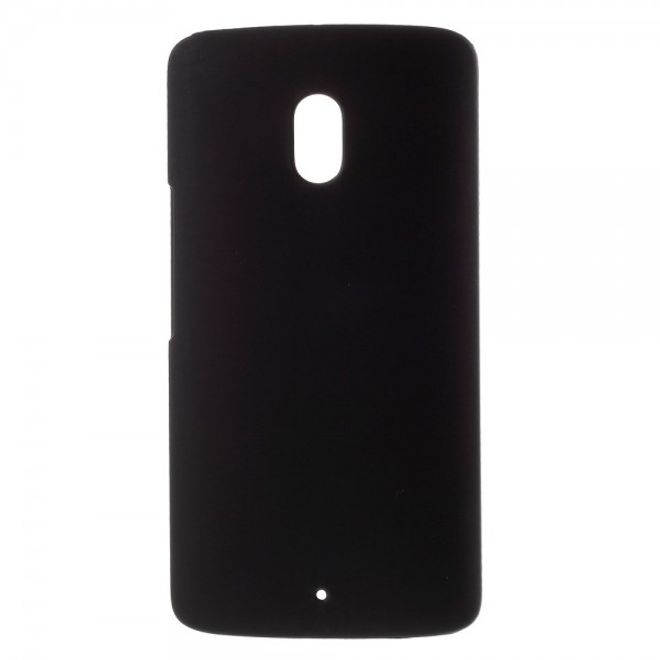 Motorola Moto X Play Gummiertes Hart Plastik Case - schwarz