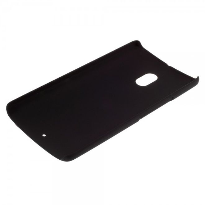 Motorola Moto X Play Gummiertes Hart Plastik Case - schwarz