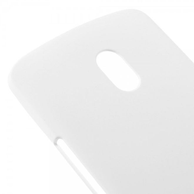 Motorola Moto X Play Gummiertes Hart Plastik Case - weiss
