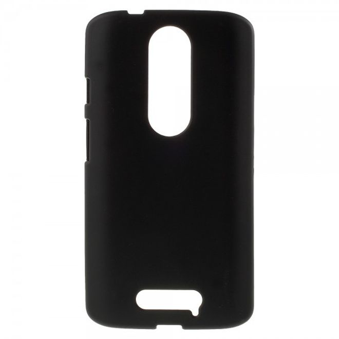 Motorola Moto X3 Mattes, elastisches Plastik Case - schwarz