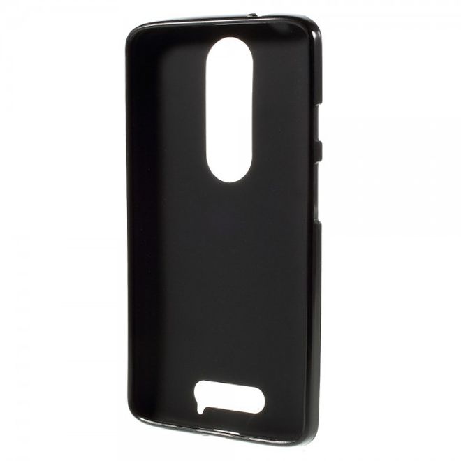 Motorola Moto X3 Mattes, elastisches Plastik Case - schwarz