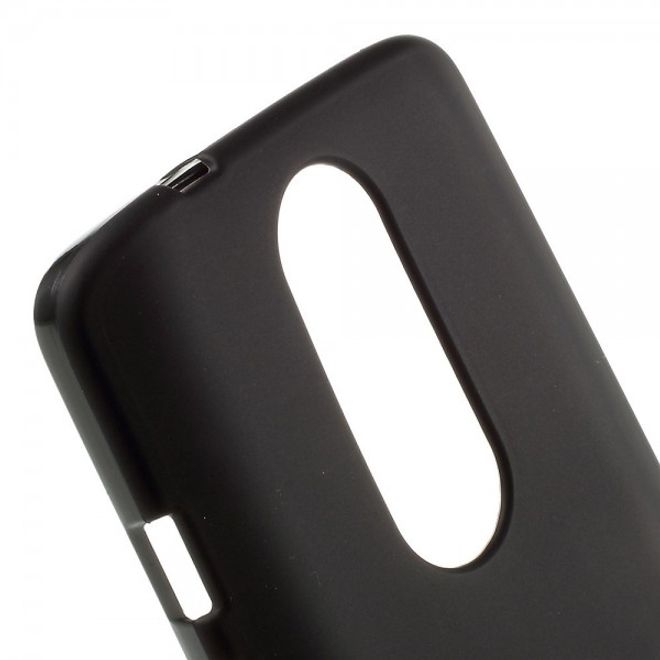 Motorola Moto X3 Mattes, elastisches Plastik Case - schwarz