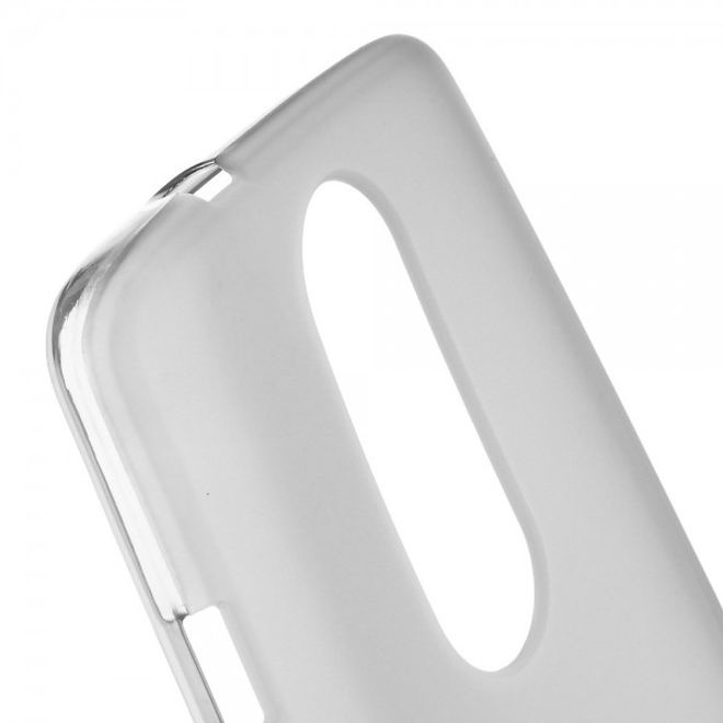 Motorola Moto X3 Mattes, elastisches Plastik Case - grau