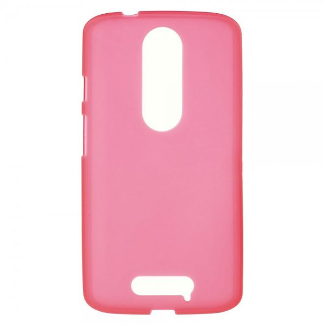 Motorola Moto X3 Mattes, elastisches Plastik Case - rot