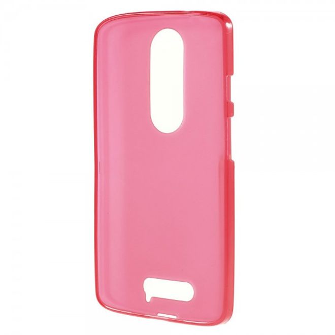 Motorola Moto X3 Mattes, elastisches Plastik Case - rot