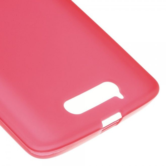 Motorola Moto X3 Mattes, elastisches Plastik Case - rot