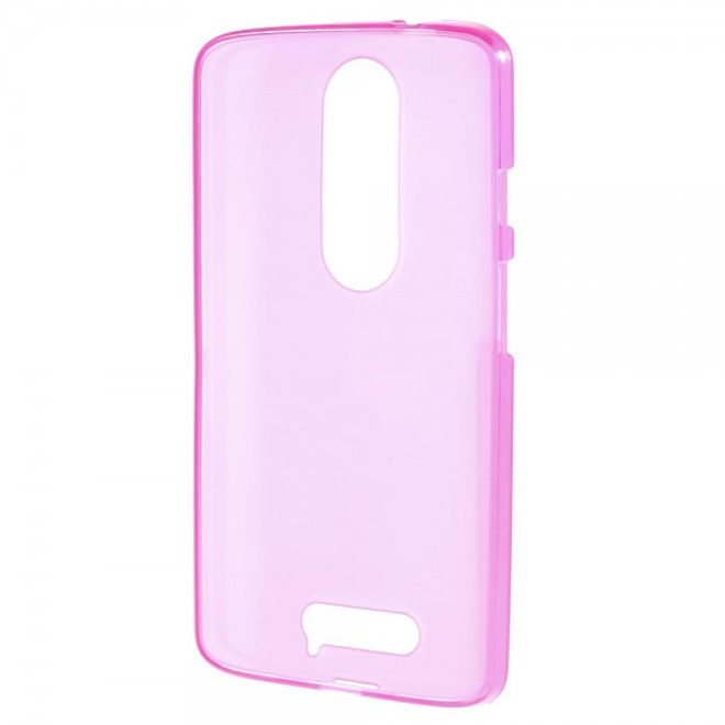Motorola Moto X3 Mattes, elastisches Plastik Case - rosa