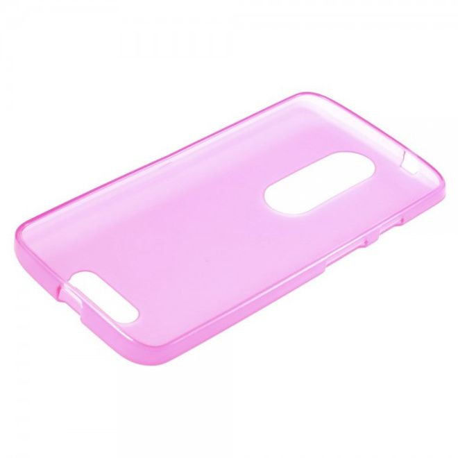 Motorola Moto X3 Mattes, elastisches Plastik Case - rosa