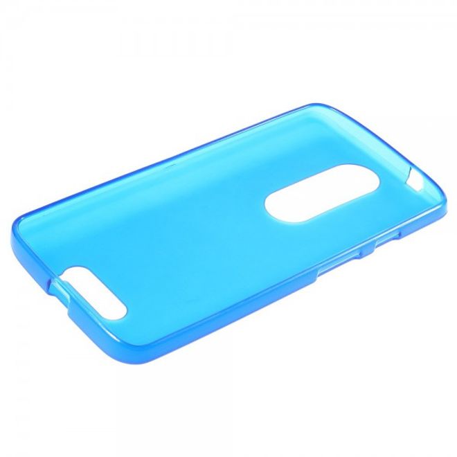 Motorola Moto X3 Mattes, elastisches Plastik Case - blau