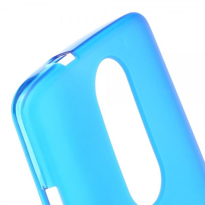 Motorola Moto X3 Mattes, elastisches Plastik Case - blau