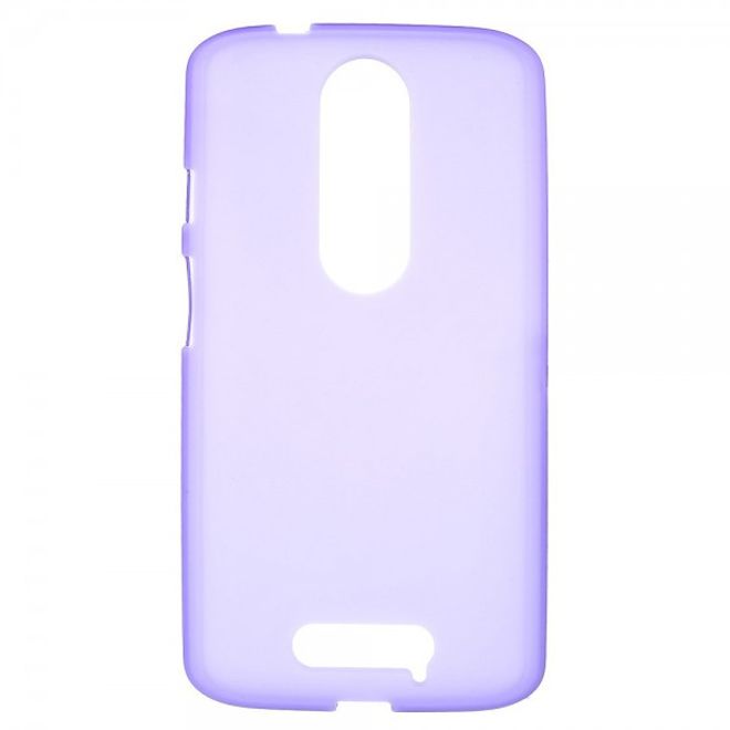 Motorola Moto X3 Mattes, elastisches Plastik Case - purpur