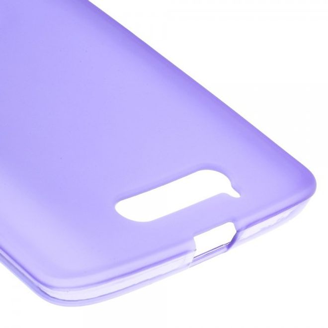 Motorola Moto X3 Mattes, elastisches Plastik Case - purpur